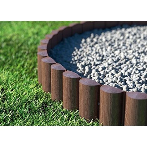 Cellfast – Bordure de gazon palissade marron – Lot de 8 pièces – Dimensions 2,4 x 0,3 m – Résistante au gel et à la chaleur (1/5)