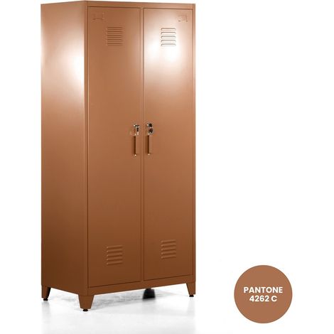 Armadio due ante in metallo 190x85x50 mattone (1/5)