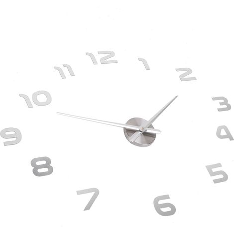 Horloge murale silencieuse sans cadre DIY, horloge numérique minimaliste pour salon, bureau et décoration intérieure moderne, acrylique (modèle : DIY003, sans piles). (1/5)