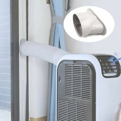 Adaptateur de tuyau d'échappement - Pour tuyau de climatisation portable, interface de bouche plate - Facile à utiliser - 130 mm (1/5)