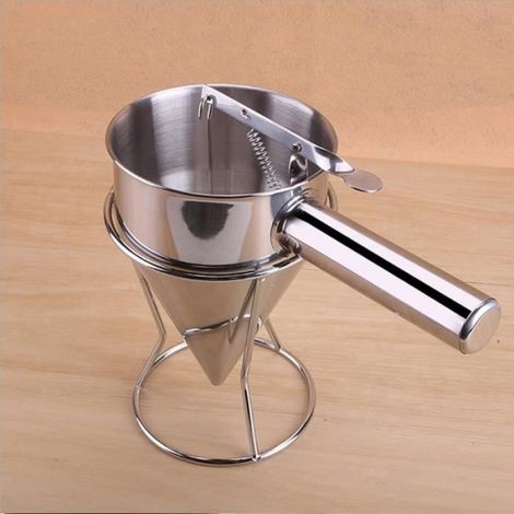 Distributeur de Miel,Entonnoir de Boules de Poulpe en Acier Inoxydable,Distributeur à Main,Entonnoir à cône,Distributeur de pâ[789] (1/4)