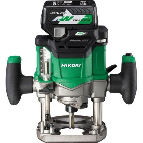 Défonceuse pince 12mm 2x36V 2,5Ah MV Brushless Hikoki M3612DAWPZ Vit variables, en coffret Hitcase Prof fraisage 50 mm (1/3)