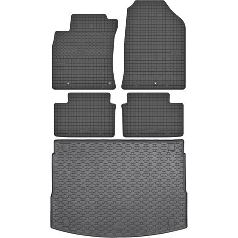 Hyundai i30 III Hatchback de 2017 (JUEGO) - Alfombrillas de goma para coche + alfombrilla para maletero