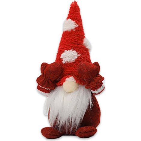 Poupée Père Noël artisanale en tissu, décoration de Noël pour fêtes, ornement cadeau de Thanksgiving (1/5)