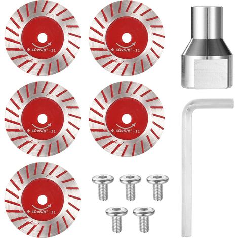 Lot de 12 Mini Lames Scie Diamantées 40 mm pour Meuleuse d'Angle, Disque Coupe Précision avec vis Bride Amovible pour le Meulage et la Gravure du Granit du Béton et de la Porcelaine (1/5)