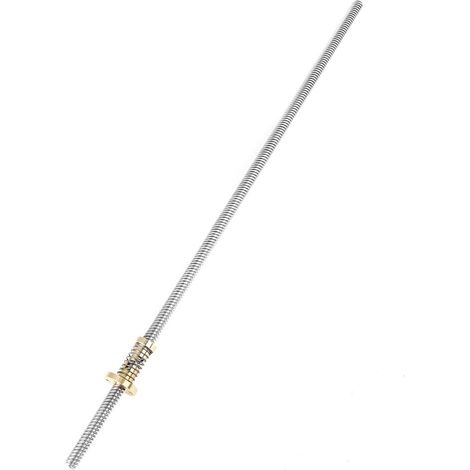 Vis-mère à tige filetée, vis-mère à tige filetée T8 avec écrou à ressort anti-jeu pour imprimante 3D(400mm) (1/5)