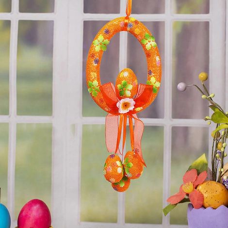 Osterdekoration aus Schaumstoff, Hase, Kranz, kleines Geschenk, DIY-Dekoration (1/4)