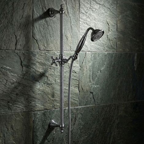 PaulGurkes Barre de Douche Rétro Chrom Vintage