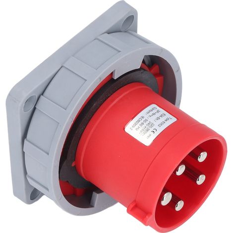 Prise industrielle aviation étanche IP67 nylon laiton 5 broches 3P+N+E 220-380V 240-415V 63A 6H (1/5)