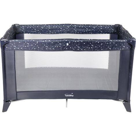 TATAWAY Lettino da Viaggio Happy Star Blue Pieghevole per Bambini Originale (1/5)