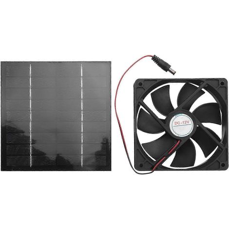 Extracteur d'air solaire 20 W - Solution de ventilation de 15 cm pour chenils, poulaillers et camping-cars (1/5)