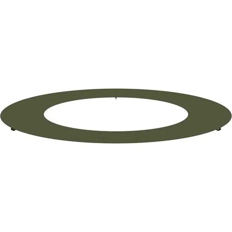 Anello per albero decorativo moderno giardino 80 x 80 cm durevole estetica esterna in acciaio verde oliva 020052319