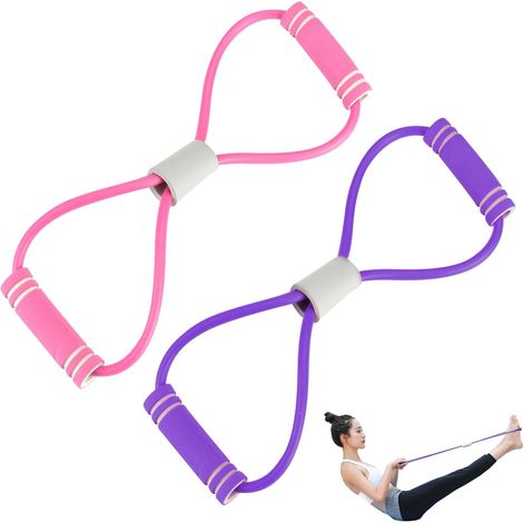 APEX Deux bandes de résistance/ceintures de fitness en forme de huit, adaptées à l'entraînement des jambes et de la taille. (1/5)
