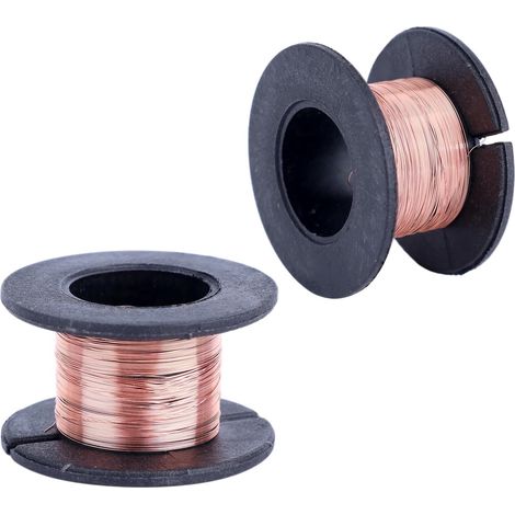 2pcs 0,1mm Fil Cuivre Émaillé Soudure pour Réparation PCB (1/5)