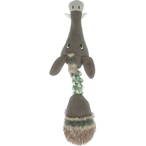 Gioco per cani elastic friends cinghiale grigio 17x56x7 cm