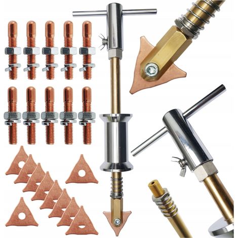 Martello scorrevole 9,8 mm 15,6 mm Filettatura M14 M5 Elettrodi 10 pezzi Triangoli 10 pezzi (1/5)