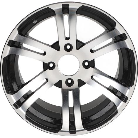 Luocute Moyeu de Roues de Remorque en Aluminium de 14 Pouces, Alliage D'aluminium, Haute Résistance, Construction Solide, Longue Durée de Vie pour VTT Go Kart, Chariot de, Jantes de (1/5)