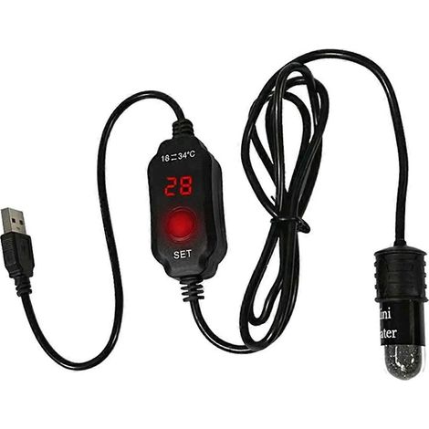 10W Mini-Aquarienheizung mit Thermostat – Schwarz