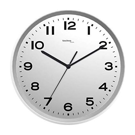 TECHNOLINE WT8500 HORLOGE MURALE ANALOGIQUE EN PLASTIQUE Ø 30 CM, PLASTIQUE, ARGENTÉ, 30 CM Ø WT8500S
