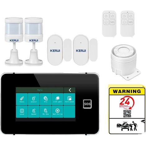 Système d'alarme, connectivité 4G et WIFI, interface à écran tactile, Alarme 4G 2, Prise EU-b (1/2)