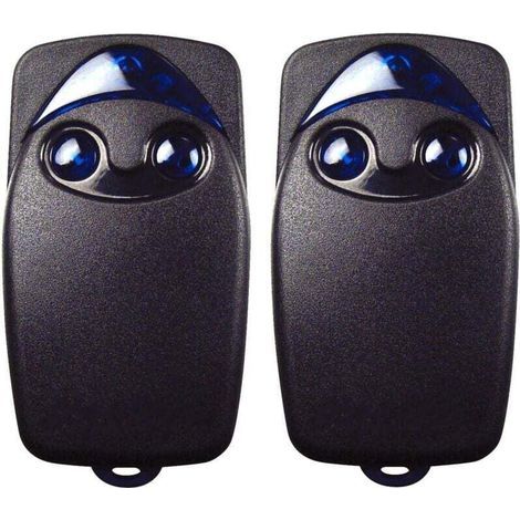Télécommande Flo2r-s 433,92 MHz à 2 boutons pour portes de garage électriques, compatible avec les télécommandes de porte de garage Nice. (1/4)