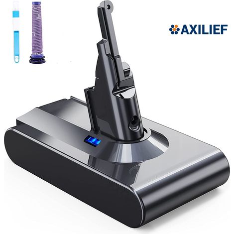 Axilief – Batterie Lithium-ion 6000mAh 21.6V pour aspirateur Dyson V8 – Autonomie prolongée – Compatible SV10, V8 Animal, V8 Absolute (1/3)