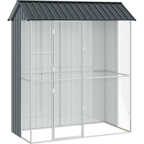 Cage pour oiseaux Anthracite 215 x 110 x 247 cm Acier galvanisé CFW43551