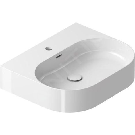 Ravak Ceramic - Vasque, 6x5 cm, avec trop-plein, un trou pour robinetterie, blanc XJX01155004 (1/5)