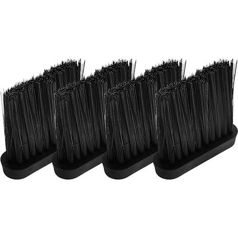 Lot de 4 têtes de brosse pour le nettoyage de cheminée, brosse de cuisine, rechange pour brosse à main de cheminée, pot noir 10,00 x 8,80 x 3,20 cm (1/4)