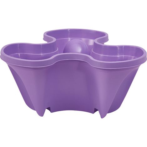 [Jardinería vertical] Maceta apilable 3D, 3 pétalos, para fresas y verduras, hecha de PP, color morado, antideslizante. (1/5)