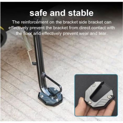 Pédales élargies Moto Trépied Support Universel Béquille Coussin Extension de Béquille Pied (1/4)