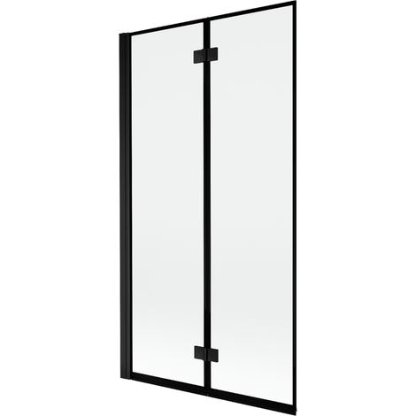Mexen Mist Duschwand 2-flügelig links 100 x 150 cm, schwarzer Rahmen, schwarz - 8A9-100-002-70-70-L (1/5)