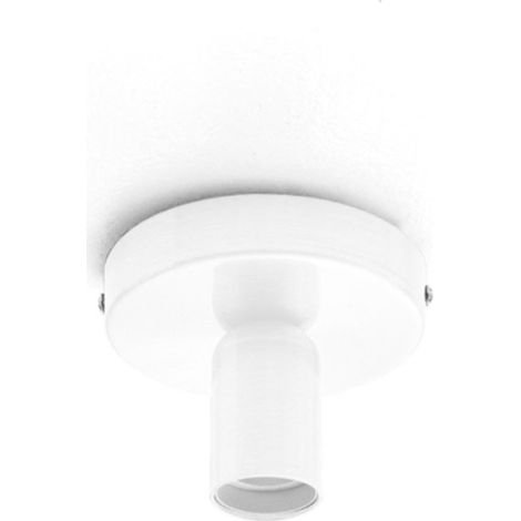 Plafonnier moderne à led gea luce point e27, finition métal blanc
