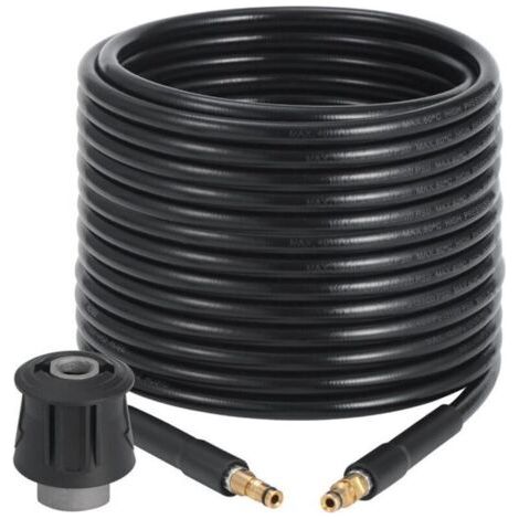 Bardusch - Tuyau Nettoyeur Haute Pression 20M, Tuyau Déboucheur Canalisation Flexible Kärcher K2 K3 K4 K5 K6 K7, Connecteur Rapide M22 inclus