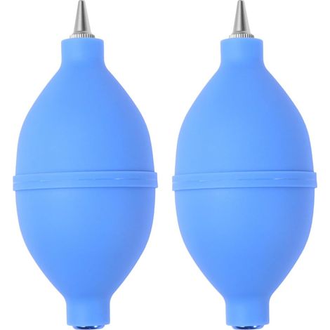 Souffleur de Poussière Élasticité en Silicone Bleu 2pcs pour Nettoyage de Lentilles et Usage Longue Durée et Succulentes en Laboratoire (1/5)