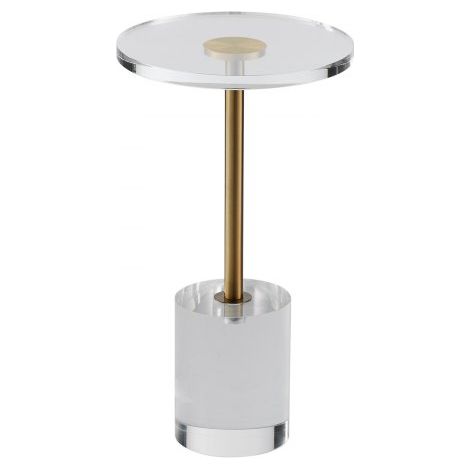 Table d'Appoint Ronde 302x543 mm Bout de Canapé en Acrylique (1/5)