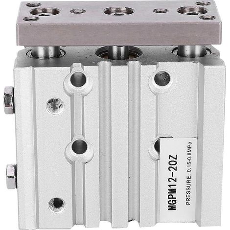 MGPM12-20Z 3-Stangen-Doppelwirkungs-Luftzylinder, Pneumatikzylinder aus Aluminiumlegierung, 12 mm Bohrung