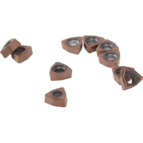 Packung mit 10 WCMX030208FN Hartmetall-Wendeschneidplatten, CNC-Drehwerkzeugen, Ersatzfräsern, Schneidklingen für Metalldrehmaschinen, Frässet (1/5)