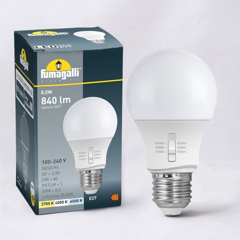 LED-Lampe E27 A60 - 8,5W - CCT - Fumagalli