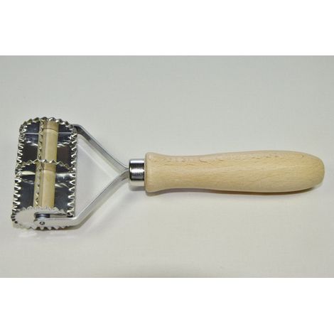 Art.18 Tagliapasta Dentato 8 Quadri al Giro, Acciaio Inossidabile, Marrone (1/2)
