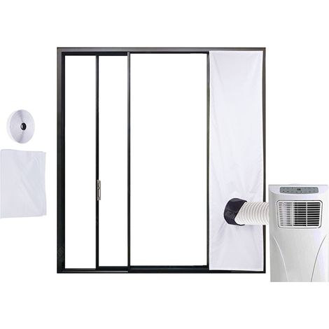 Joint d'étanchéité pour fenêtre de climatisation 300 cm pour portes coulissantes avec cordon de serrage. Joint d'étanchéité pour fenêtre de climatisation Air White.-AquaForge (1/5)