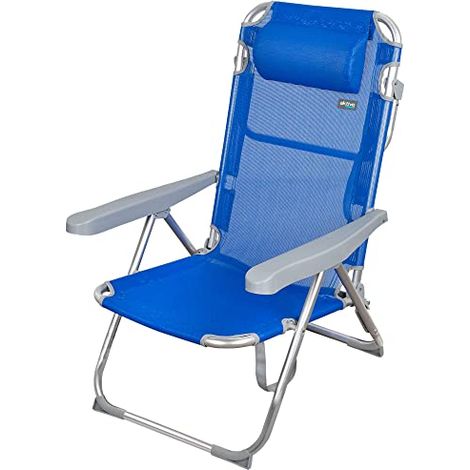 Aktive 62635 Sedia Pieghevole Blu Alluminio Textilène (1/4)