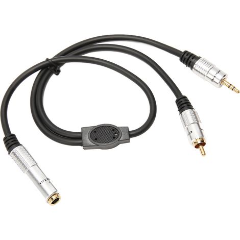 Câble RCA 6,35 mm vers 3,5 mm, connecteurs plaqués or, répartiteur audio, 48 cm (1,6 pi) (1/5)