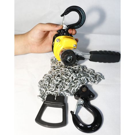 Palan à chaîne Manuel à Levier, extracteur de treuil Manuel, capacité de 1/2 Tonne, livré avec Frein à Double cliquet pour Levage de Moteur, Arbres et Engrenages (Couleur : 0,5 T5 FT)