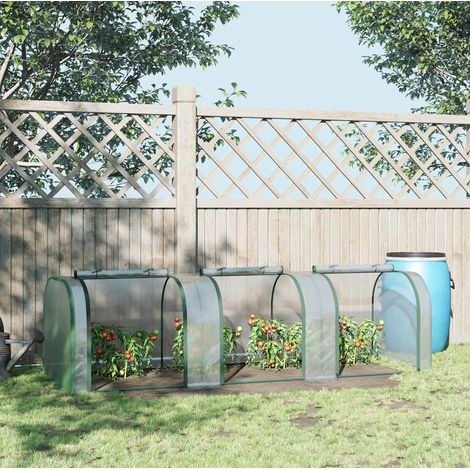 Serra tunnel da giardino con finestre trasparenti 295 x 100 x 80 cm OKMYHOME (1/5)