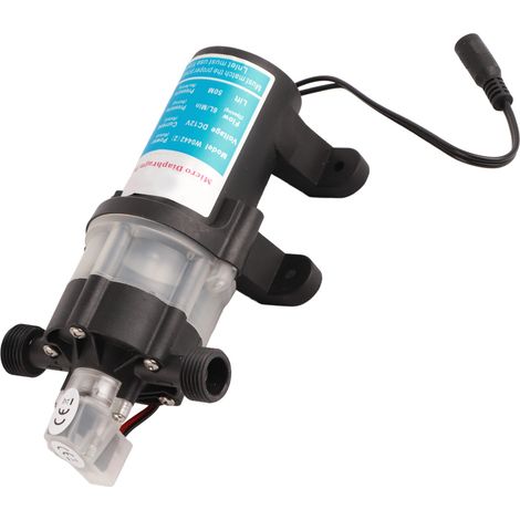 Pompe surpresseur automatique 12V 80W, silencieuse, auto-amorçante, mini pompe à membrane avec filtre amovible (1/5)