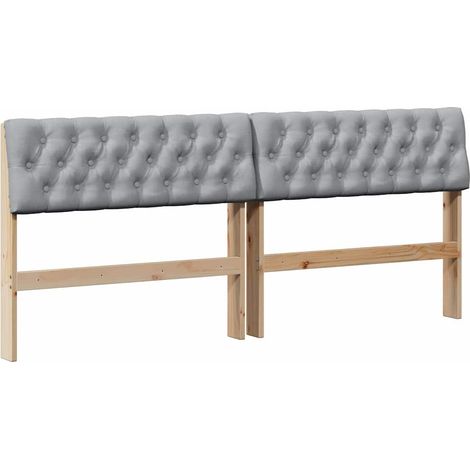 Maison Exclusive - Testiera imbottita Grigio chiaro 180 cm Pino massello