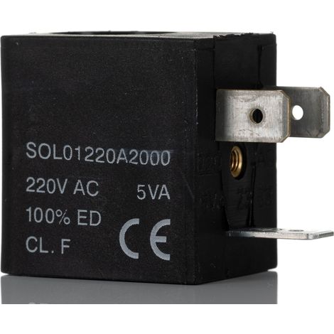 Rs Pro – Bobine électrovanne 220V c.a. – Pour électrovanne hydraulique série 01V – Remplacement précis et fiable (1/3)