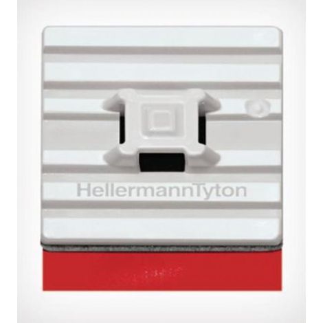 Hellermann tyton 100 almohadillas adhesivas flexibles 28x28 blanco 151-01528