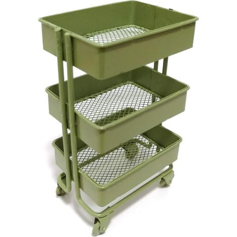 Mini chariot rangement à roulettes, organisateur compact maison